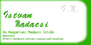 istvan madacsi business card