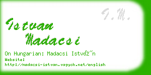 istvan madacsi business card